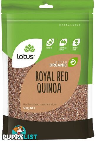 Lotus Organic Royal Red Quinoa Grain 500g - Lotus - 9317127640615