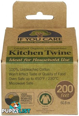 If You Care Organic Unbleached Kitchen Twine 60.8m - If You Care - 770009050015