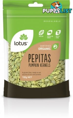 Lotus Organic Pepitas (Pumpkin Kernels)  100g - Lotus - 9317127007258