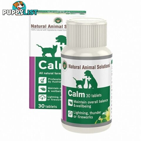 Natural Animal Solutions Calm 30 tabs - Natural Animal Solutions - 9341976000054