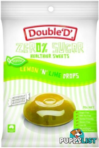 Double D Sugar Free Lemon 'n Lime Drops 70g - Double D - 9324956000664