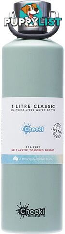 Cheeki Stainless Steel Bottle Pistachio 1L - Cheeki - 9342192004567