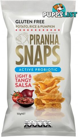 Piranha Snaps Probiotics Light & Tangy Salsa  12x50g - Piranha - 9311796502021