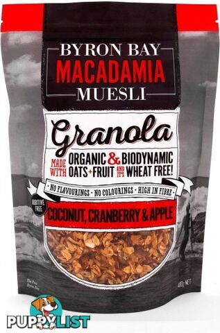 Byron Bay Macadamia Muesli Granola Coconut, Cranberry & Apple 400g - Byron Bay Macadamia Muesli - 799439680807