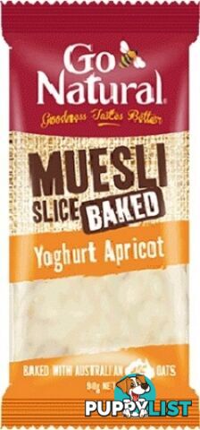 Go Natural Muesli Slice Yoghurt Apricot 90g - Go Natural - 9310846070381