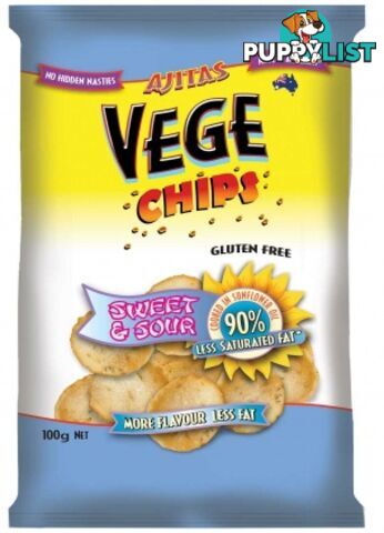 Vege Chips Sweet & Sour 6x100g - Vege Chips - 9315991022124