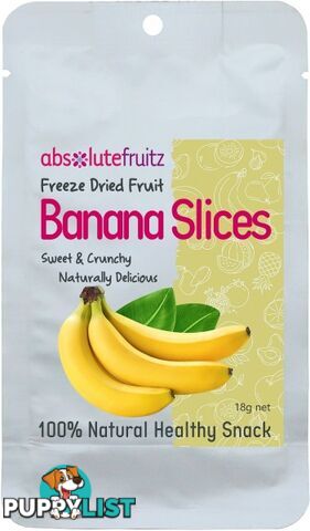 Absolutefruitz Freeze Dried Banana Slices 18g - Absolutefruitz - 9334827002529