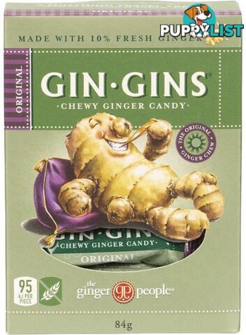 The Ginger People Gin Gins Ginger Candy Chewy Original 12x84g - The Ginger People - 734027981010