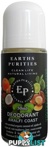 Earths Purities Unisex Natural Amalfi Coast Liquid Roll On Deodorant 50ml - Earths Purities - 0797776160990