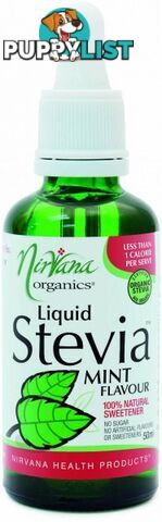 Nirvana Organics Mint Flavour Stevia Liquid 50ml - Nirvana Organics - 9338196000957