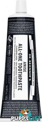 Dr Bronner's Toothpaste Anise 140g - Dr Bronner's - 018787500767