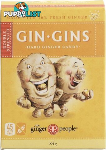 The Ginger People Gin Gins Ginger Candy Hard Double Strength 12x84g - The Ginger People - 734027981058