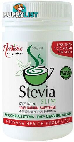 Nirvana Organics Stevia Slim Spoonable Powder 200gm - Nirvana Organics - 9338196000599