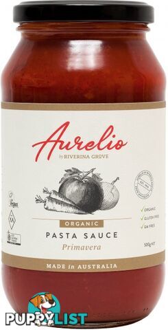 Aurelio Organic Primavera Pasta Sauce  500g - Aurelio - 9326142010020