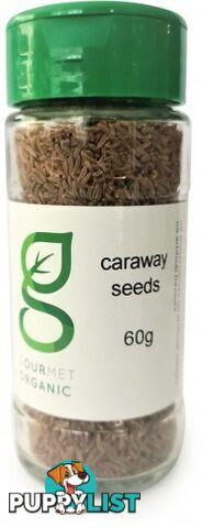 Gourmet Organic Caraway Seed Shaker 60g - Gourmet Organic Herbs - 9332974000542