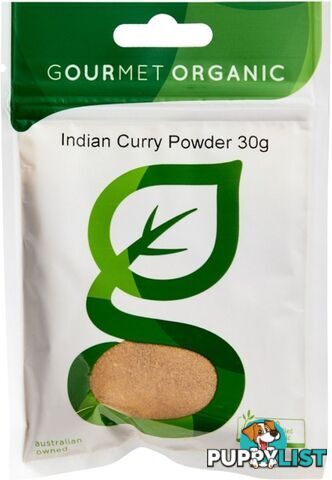 Gourmet Organic Curry Indian Powder 30g Sach x 1 - Gourmet Organic Herbs - 9332974001037