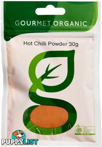 Gourmet Organic Chilli Hot Powder 30g Sachet x 1 - Gourmet Organic Herbs - 9332974000122