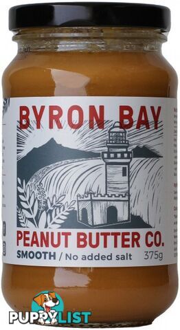 Byron Bay Peanut Butter Smooth Unsalted  375g - Byron Bay Peanut Butter Co - 9350936000041