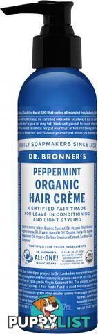 Dr Bronners Hair Creme Peppermint 177ml - Dr Bronner's - 018787980026