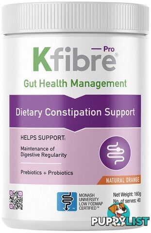 KFIBRE Dietary Constipation Support 160g - Kfibre - 9359031000024