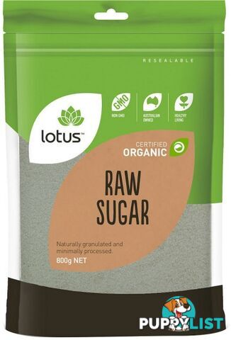 Lotus Organic Raw Sugar 800g - Lotus - 9317127007432