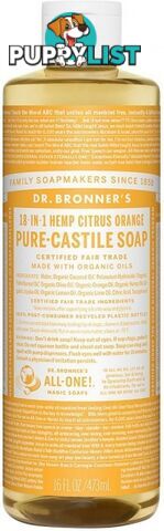 Dr Bronner's Pure Castile Liquid Soap Citrus  473ml - Dr Bronner's - 018787777169