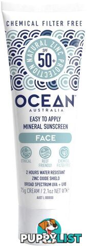 Ocean Australia Mineral Sunscreen 50+SPF Face 75g - Ocean Australia - 9347881001131