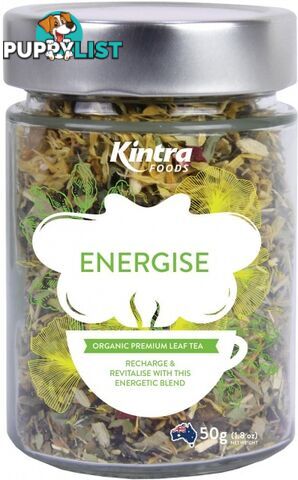 Kintra Foods Energise Leaf Tea 50g Jar - Kintra Foods - 9341709000795