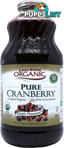 Lakewood Pure Organic Cranberry Juice 946ml - Lakewood Pure Juices - 042608730118