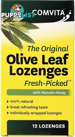 Comvita Olive Leaf Extract Lozenges with Manuka Honey 12pk - Comvita - 9331527000367