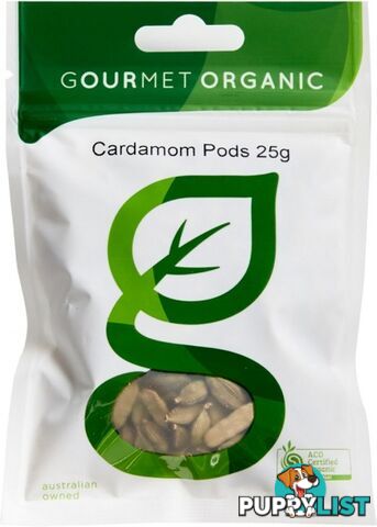 Gourmet Organic Cardamom Pods 20g Sachet x 1 - Gourmet Organic Herbs - 9332974000238