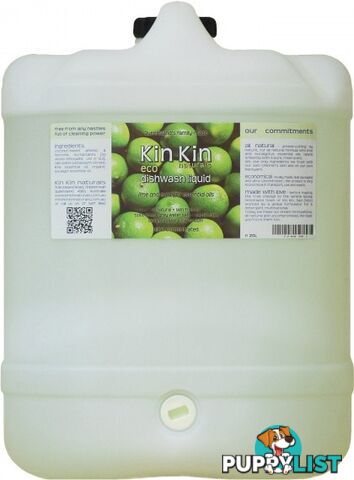 Kin Kin Naturals Eco Dishwash Liquid Lime & Eucalypt 20L - Kin Kin Naturals - 93705105014913