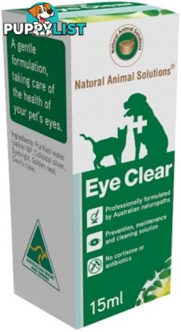 Natural Animal Solutions Eye Clear 15ml - Natural Animal Solutions - 9341976000047