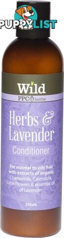 Wild Herbs & Lavender Hair Conditioner 250ml - Wild by PPC Herbs - 9327842000243