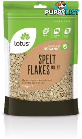 Lotus Organic Rolled Spelt Flakes 250g - Lotus - 9317127640042