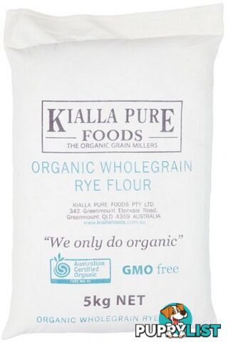 Kialla Organic Wholegrain Rye Flour 5Kg - Kialla Pure Organics - 9313958001243