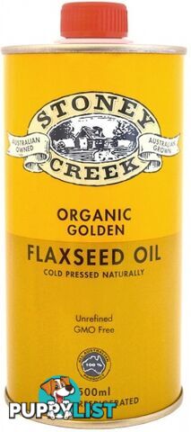 Stoney Creek Organic Golden Flaxseed Oil 500ml - Stoney Creek - 9322428002703