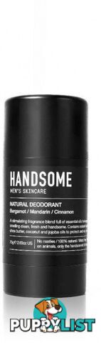 Handsome Mens Skincare Natural Deodorant 75g - Handsome Men's Skincare - 9352337000514