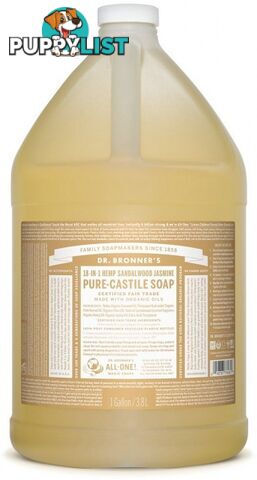 Dr Bronner's Pure Castile Liquid Soap Sandalwood Jasmine 3.78L - Dr Bronner's - 018787780657