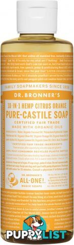 Dr Bronner's Pure Castile Liquid Soap Citrus 237ml - Dr Bronner's - 018787777084