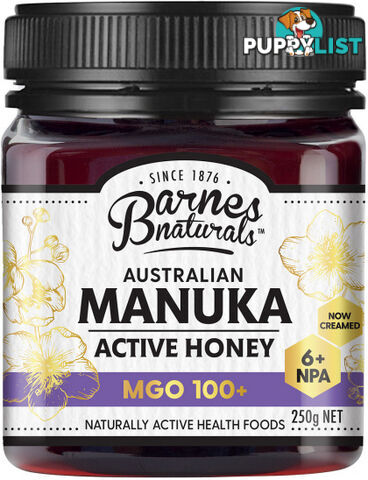 Barnes Naturals Australian Active Manuka Honey MGO 100+ 250g - Barnes Naturals - 9300677009964