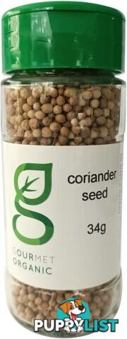 Gourmet Organic Coriander Seed Shaker 34g - Gourmet Organic Herbs - 9332974000665