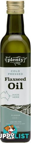 Plenty Cold Pressed Flaxseed Oil 375ml - Plenty - 9311964003367