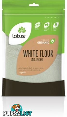 Lotus Organic White Flour Unbleached 1kg - Lotus - 9317127638377