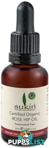 Sukin Certified Organic Rose Hip Oil 25ml - Sukin Naturals - 9327693000706