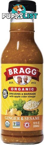 Bragg Salad Dressing & Marinade Ginger & Sesame 354ml - Bragg - 074305031120