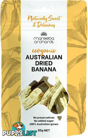 Mareeba Orchards Ecoganic Australian Dried Banana 85g - Mareeba Orchards - 9369998082827