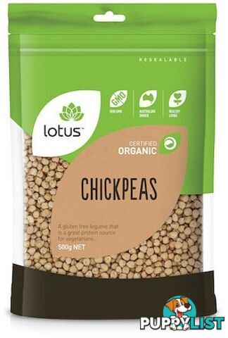 Lotus Organic Chick Peas 500gm - Lotus - 9317127062936