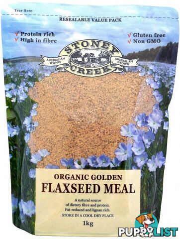 Stoney Creek Organic Golden Flaxseed meal 1Kg - Stoney Creek - 9322428002932