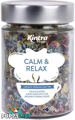 Kintra Foods Calm & Relax Leaf Tea 60g Jar - Kintra Foods - 9341709000818